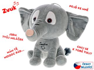 Obrázek z Slon Tamba plyš 19cm na baterie česky mluvící 0m+ v sáčku RP:0,84Kč 